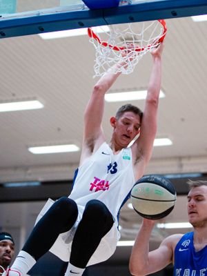 Andres Matute during half-time of the game